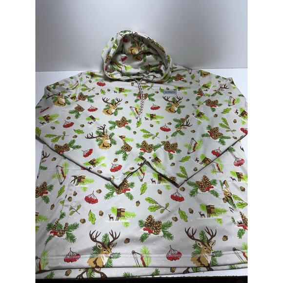 Magellan Outdoors Holiday Christmas Hoodie XL Pullover Kangaroo Pocket Lined - Picture 10 of 11
